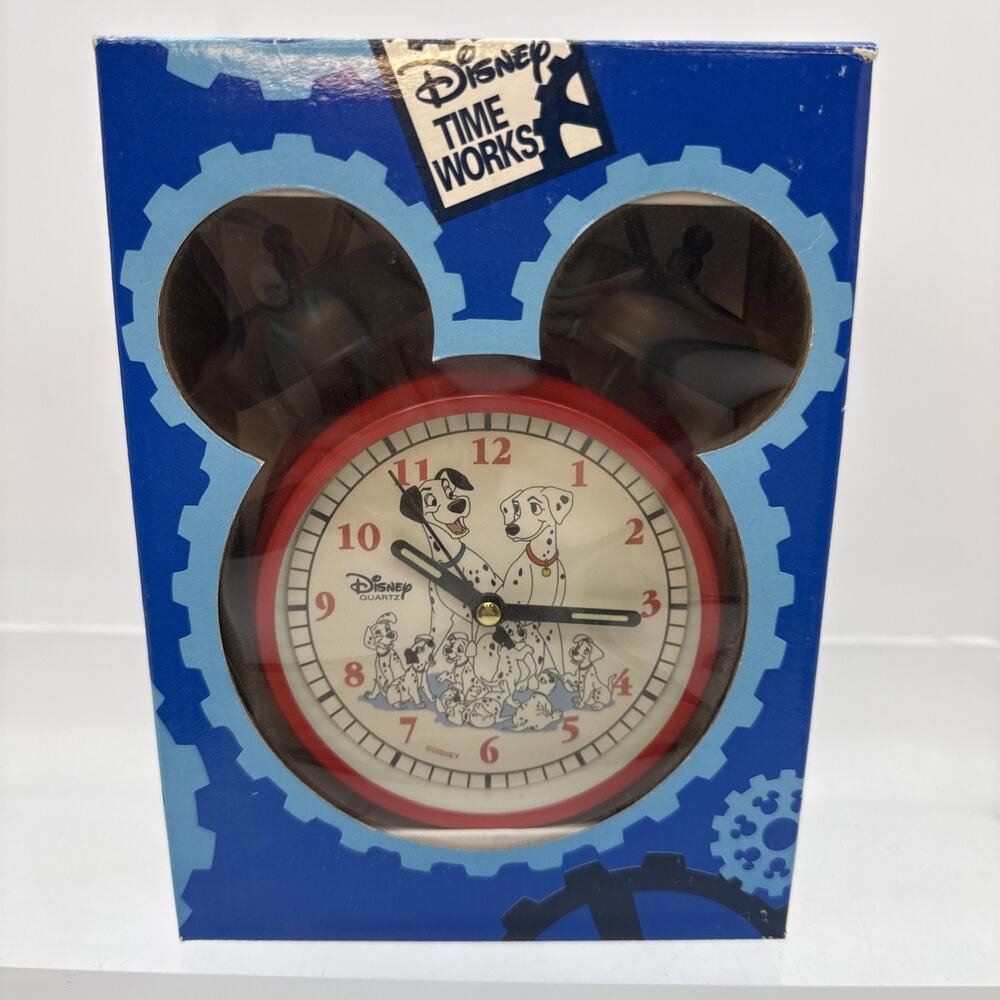 Disney Time Works Alarm Clock New in Box -Disney Quartz - 101 Dalmatians